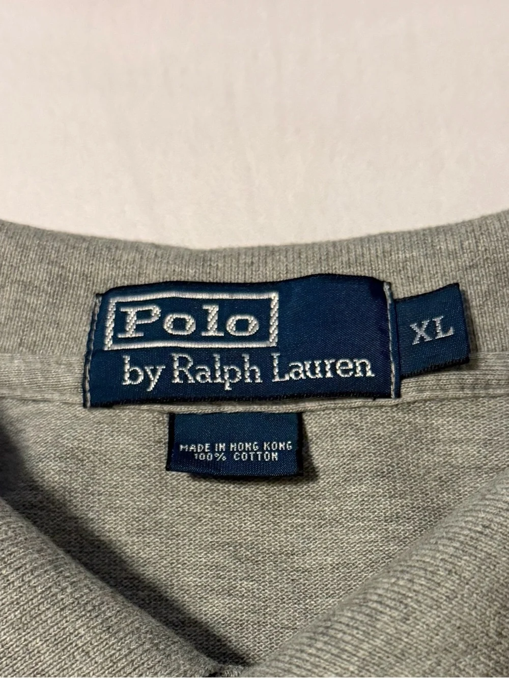 Ralph Lauren Men's Heather Grey Polo with Navy Pony